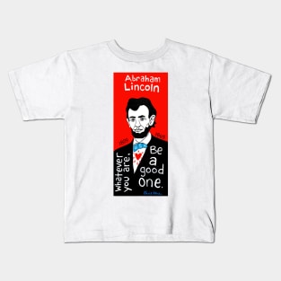 Abraham Lincoln pop folk art Kids T-Shirt